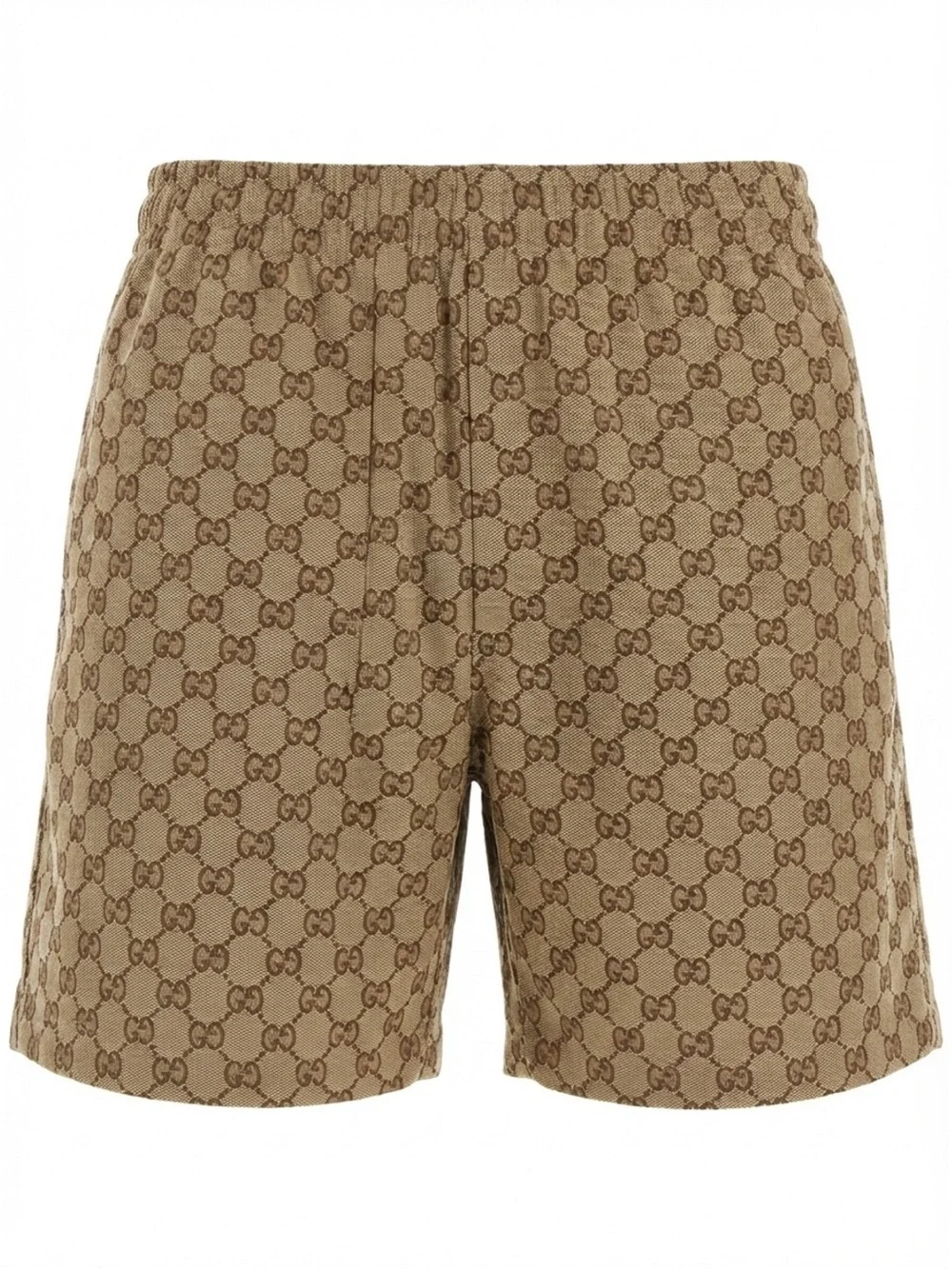 Gucci Beige and Brown All-Over GG Camp Shirt